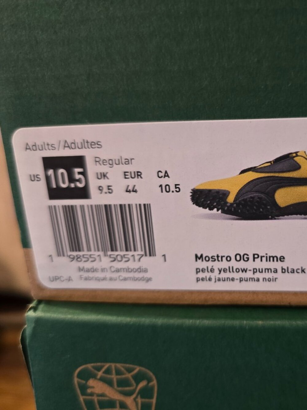 PUMA Mostro OG Prime BRUCE LEE Yellow Black Sneakers 403206-15 Men's Sz 10.5 NEW - Picture 13 of 16